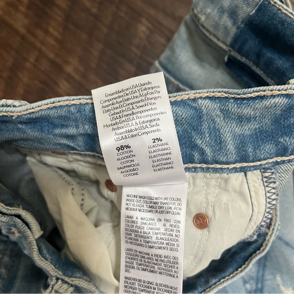 Mother Denim the Tomcat distressed lighter wash “the confession” jeans 27 - Picture 6 of 13